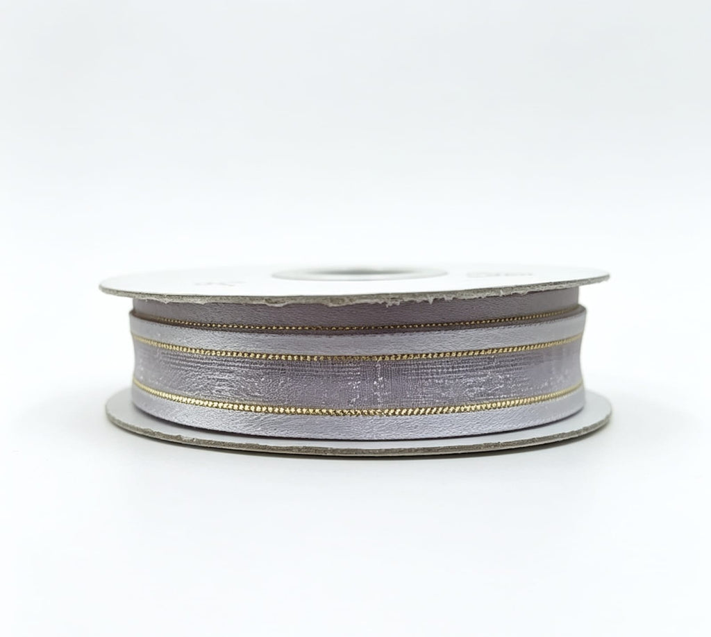 Organza Con Orilla Satinada Y Filo Dorado #2
