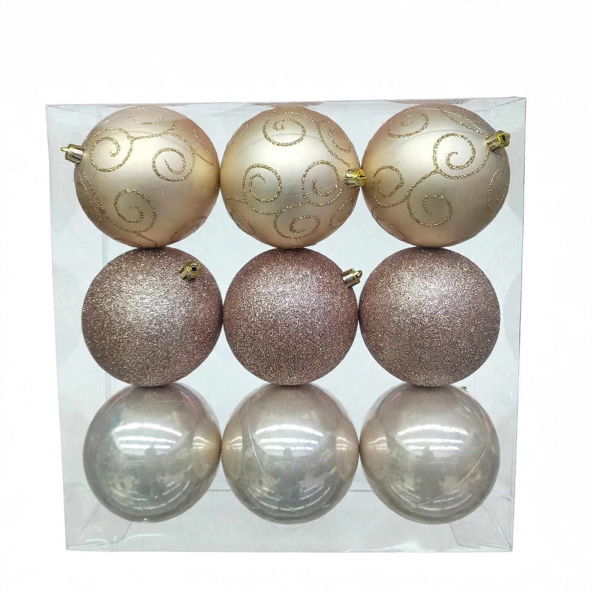 🎄 Esfera Navidad #10  9 PZ  (10 CM)  MODELO N3/1009BTY 🎅