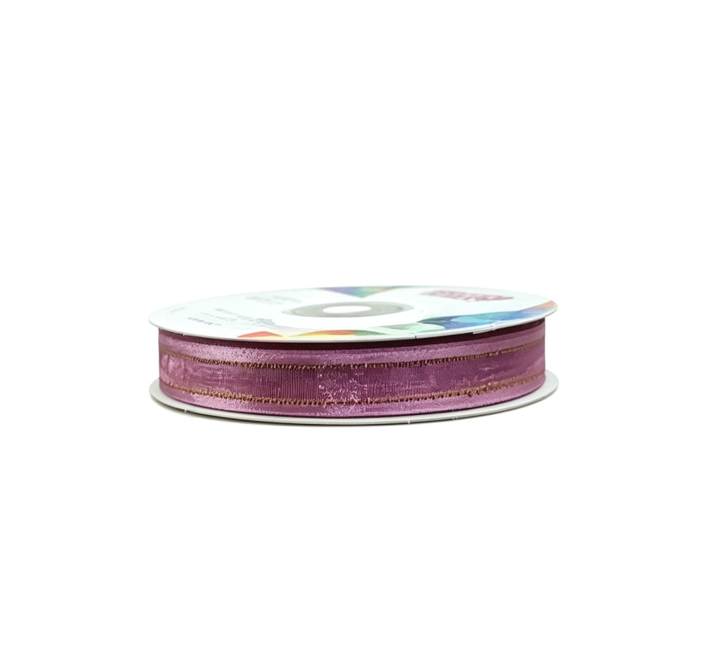 Organza Con Orilla Satinada Y Filo Dorado #2