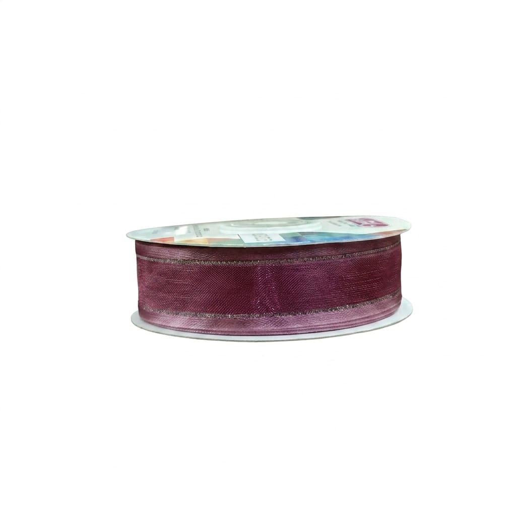 Organza Con Orilla Satinada Y Filo Plata #5