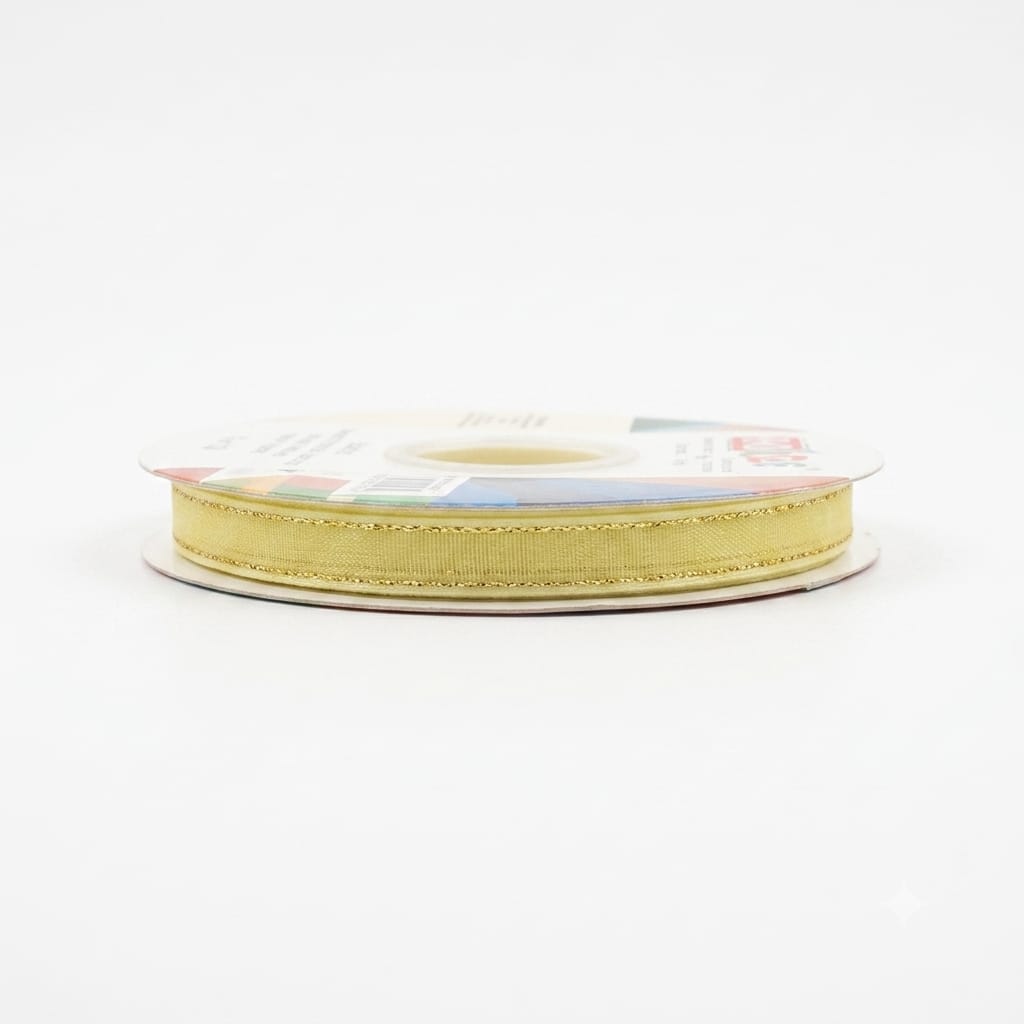 Organza Con Orilla Satinada Y Filo Dorado #1