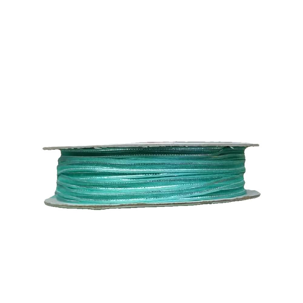 Listón de Organza con Orilla Satinada y Filo Plata #0 (0.30 cm)
