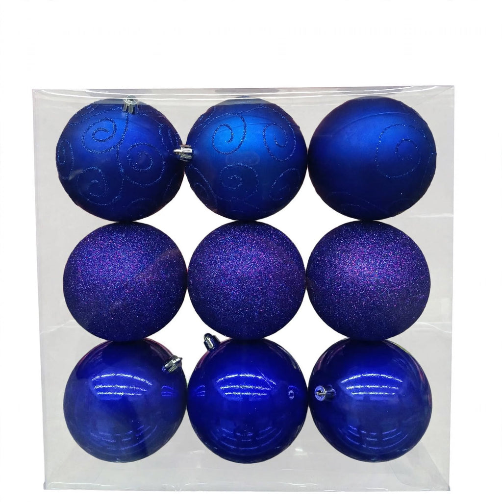 🎄 Esfera Navidad #10  9 PZ  (10 CM)  MODELO N3/1009BTY 🎅