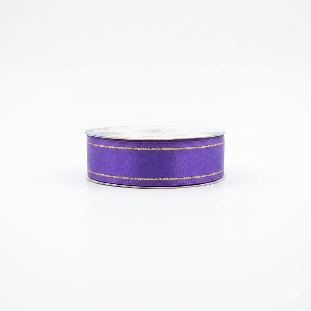 Organza Con Orilla Satinada Y Filo Dorado #5