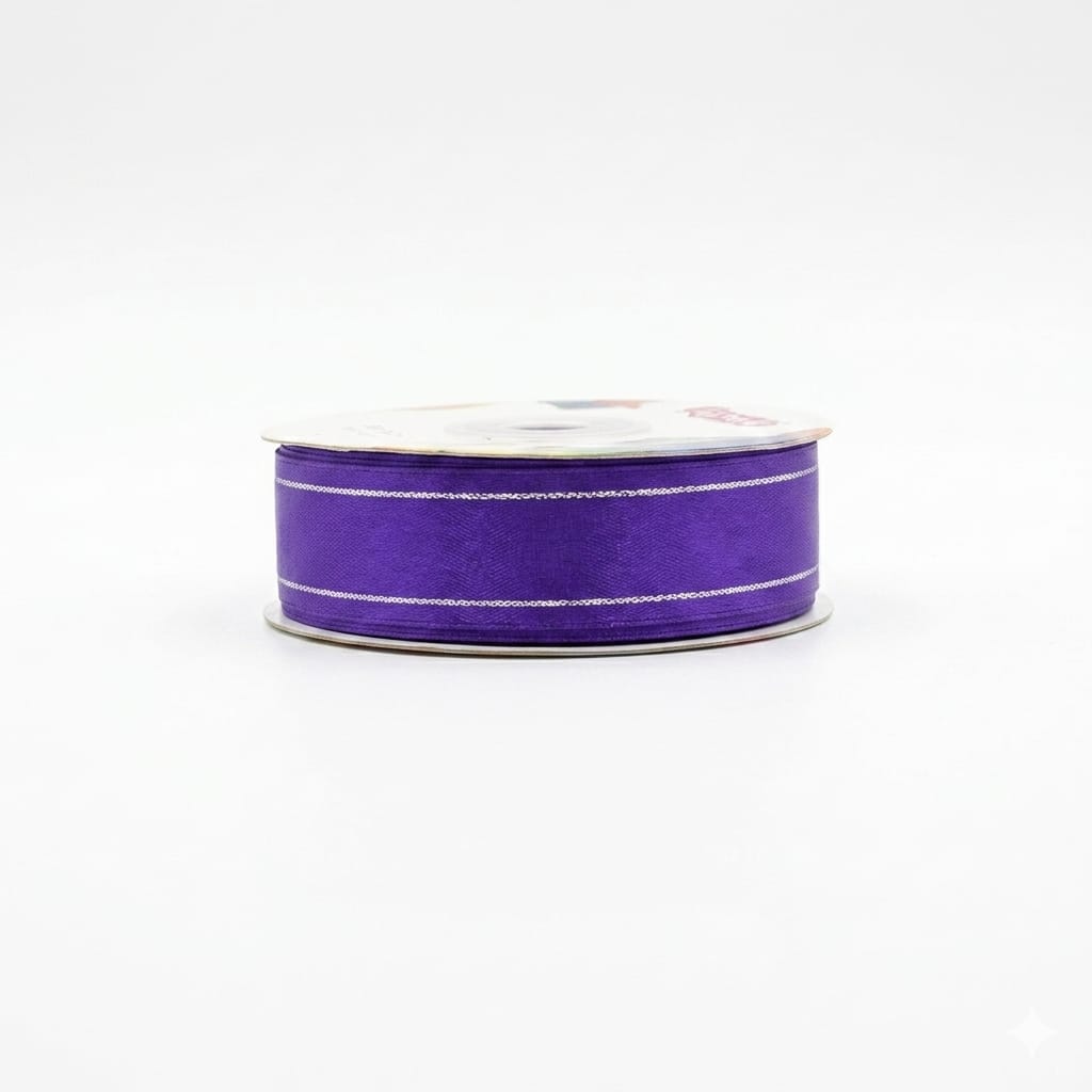 Organza Con Orilla Satinada Y Filo Plata #5