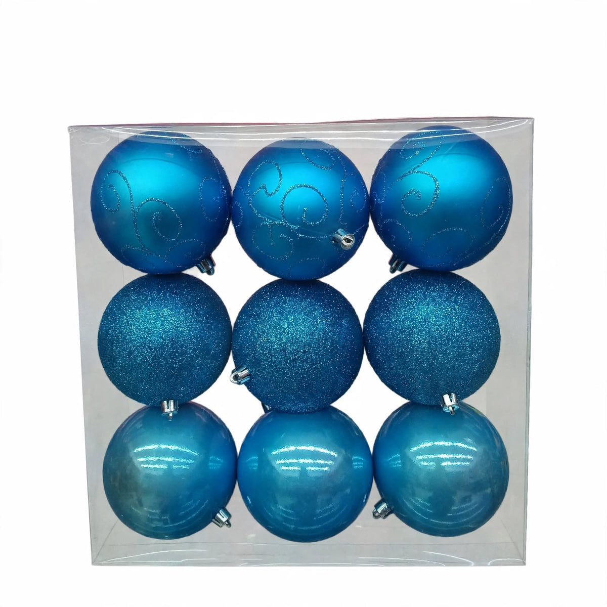🎄 Esfera Navidad #10  9 PZ  (10 CM)  MODELO N3/1009BTY 🎅