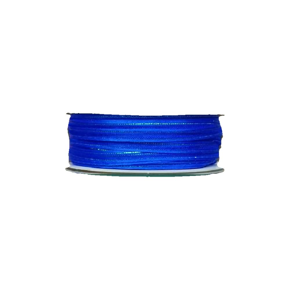 Listón de Organza con Orilla Satinada y Filo Iridiscente #0 (0.30 cm)