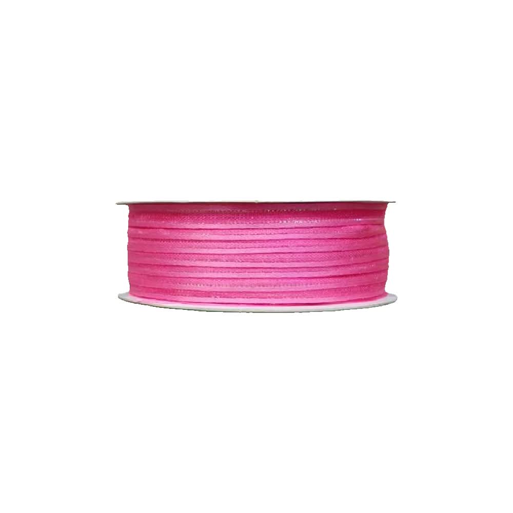 Listón de Organza con Orilla Satinada y Filo Iridiscente #0 (0.30 cm)