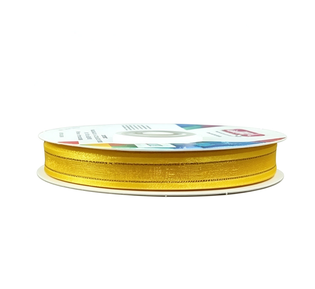 Organza Con Orilla Satinada Y Filo Dorado #2