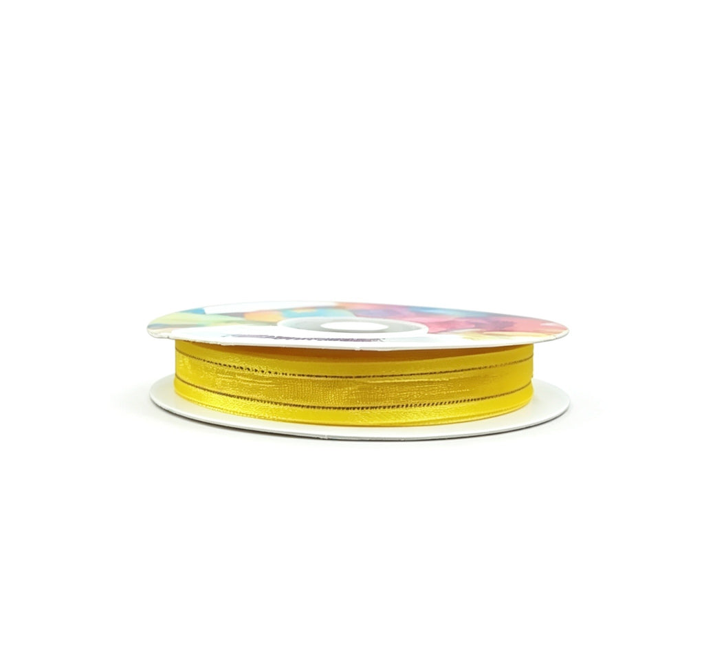Organza Con Orilla Satinada Y Filo Dorado #2