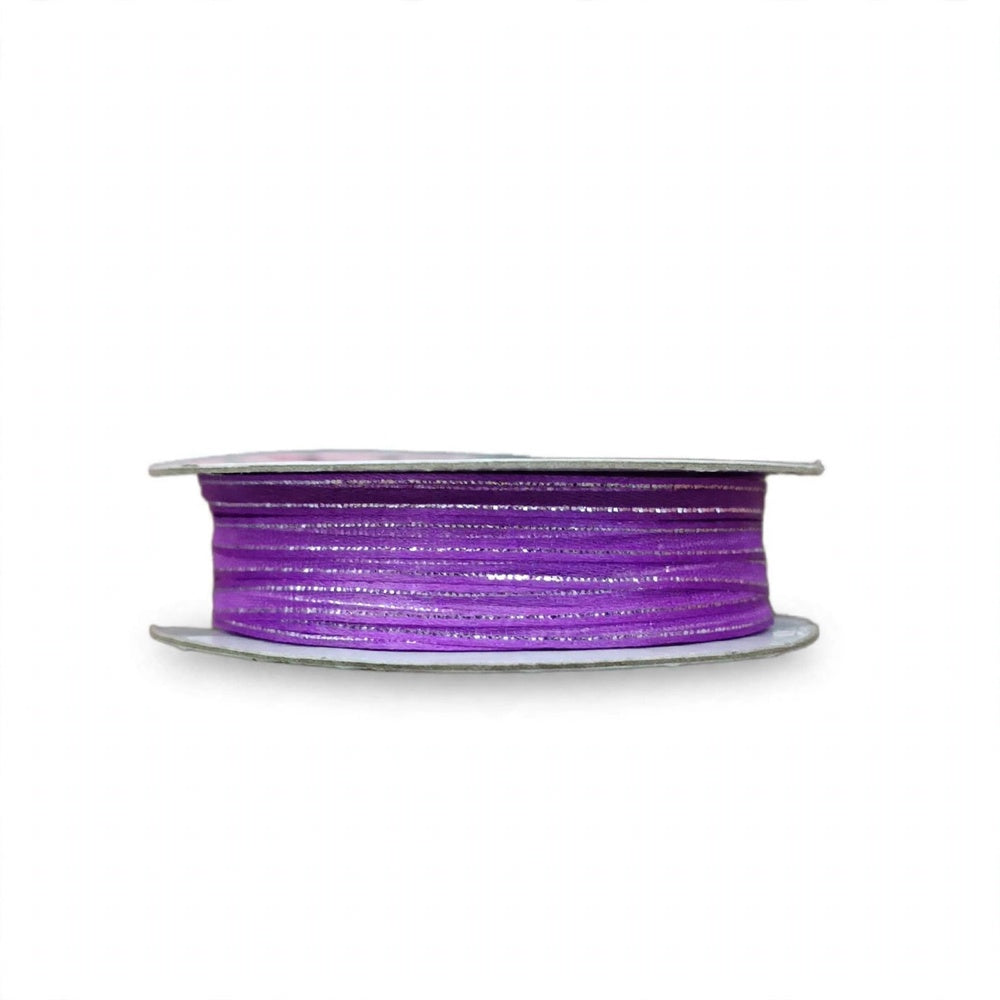 Listón de Organza con Orilla Satinada y Filo Plata #0 (0.30 cm)