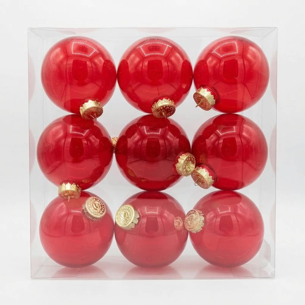 🎄 Esfera Navidad #10  9 PZ  (10 CM)  MODELO N/31009TR 🎅