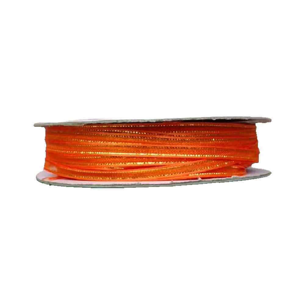 Organza Con Orilla Satinada Y Filo Dorado #0 (0.30 cm)