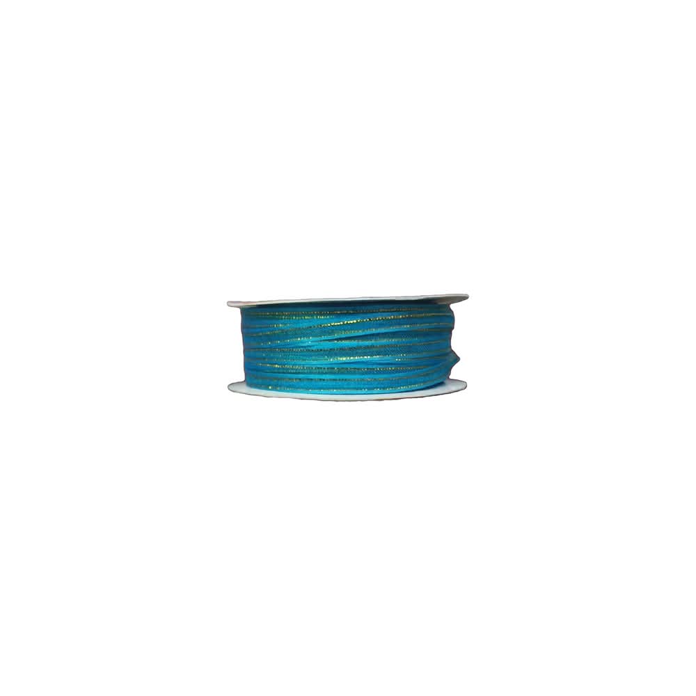 Organza Con Orilla Satinada Y Filo Dorado #0 (0.30 cm)