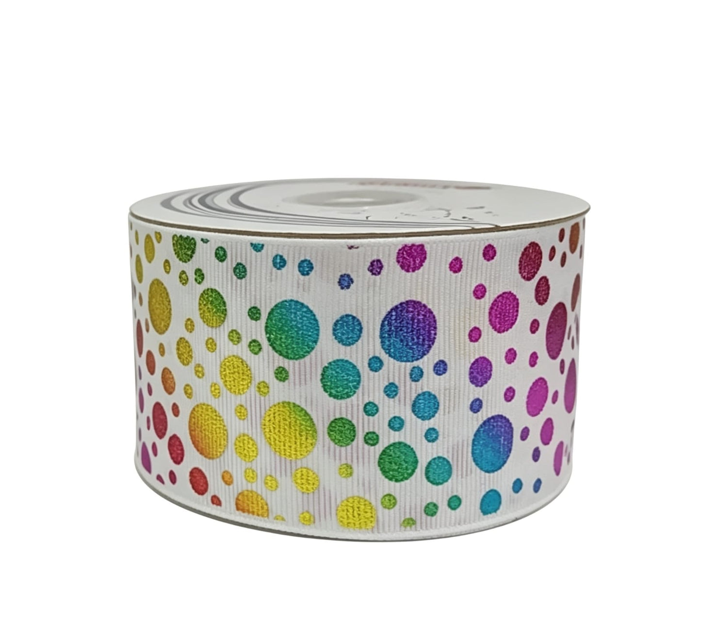 Popotillo Blanco Metalico Arcoiris #12