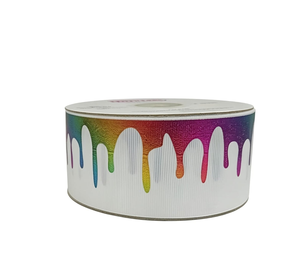 Popotillo Blanco Metalico Arcoiris #12
