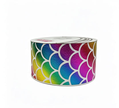 Popotillo Blanco Metalico Arcoiris #12