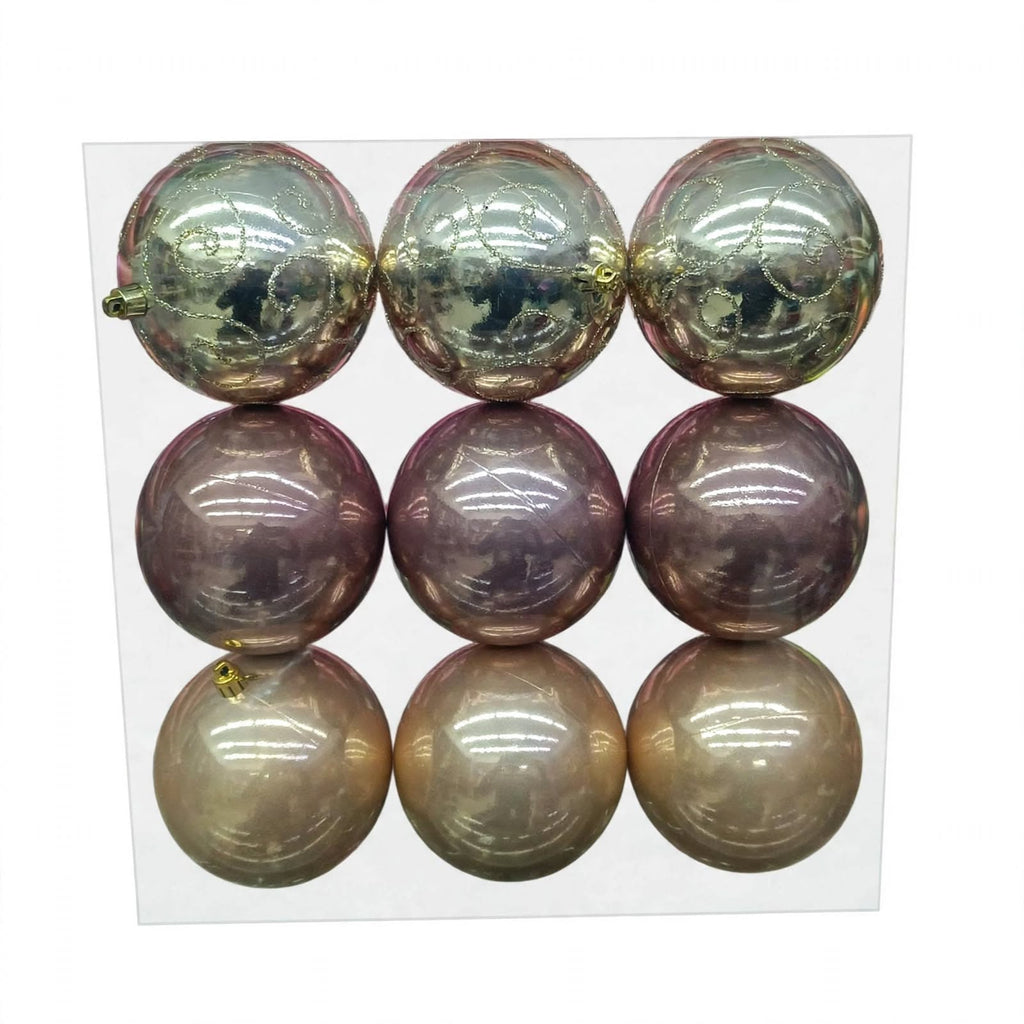 Esfera Navidad #10  9 PZ  (10 CM)  MODELO  N3/1009BTY
