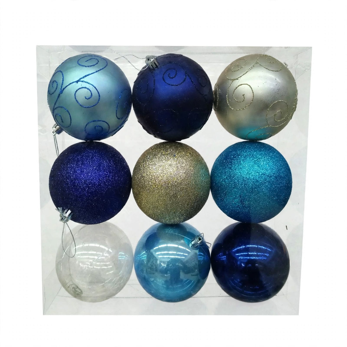 Esfera Navidad #10  9 PZ  (10 CM)  MODELO  N3/1009BTY