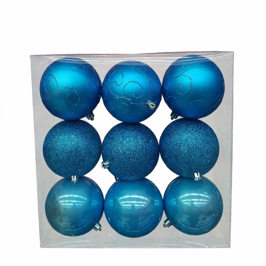Esfera Navidad #10  9 PZ  (10 CM)  MODELO  N3/1009BTY