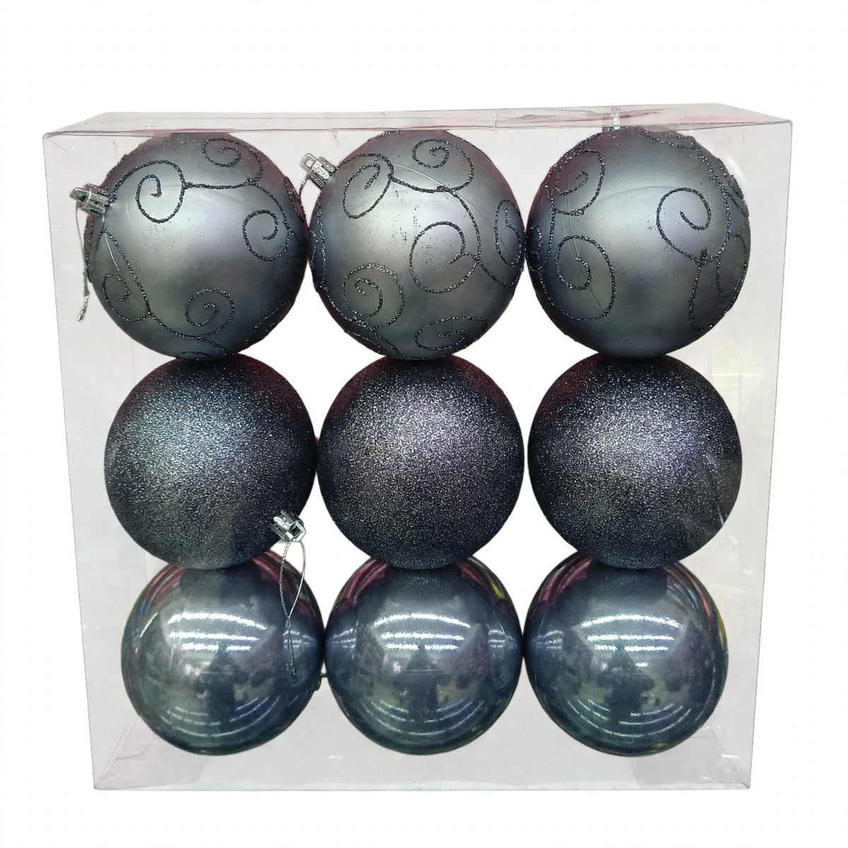 Esfera Navidad #10  9 PZ  (10 CM)  MODELO  N3/1009BTY