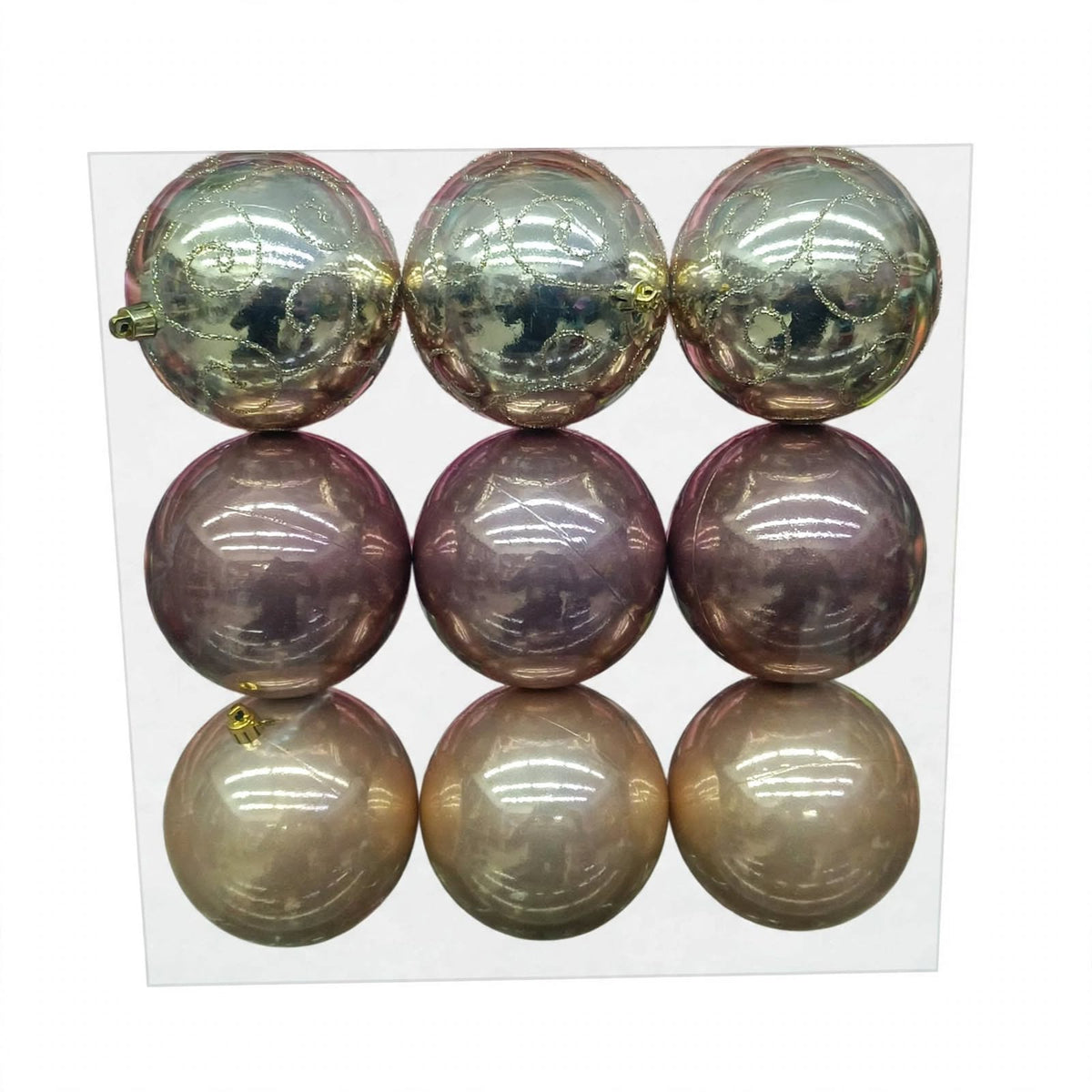 Esfera Navidad #10  9 PZ  (10 CM)  MODELO  N3/1009BTY