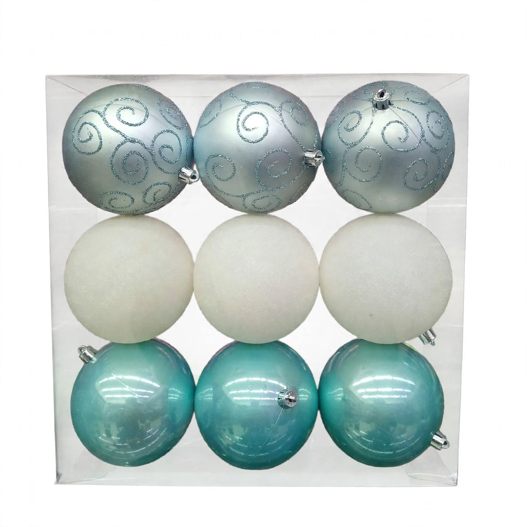 Esfera Navidad #10  9 PZ  (10 CM)  MODELO  N3/1009BTY