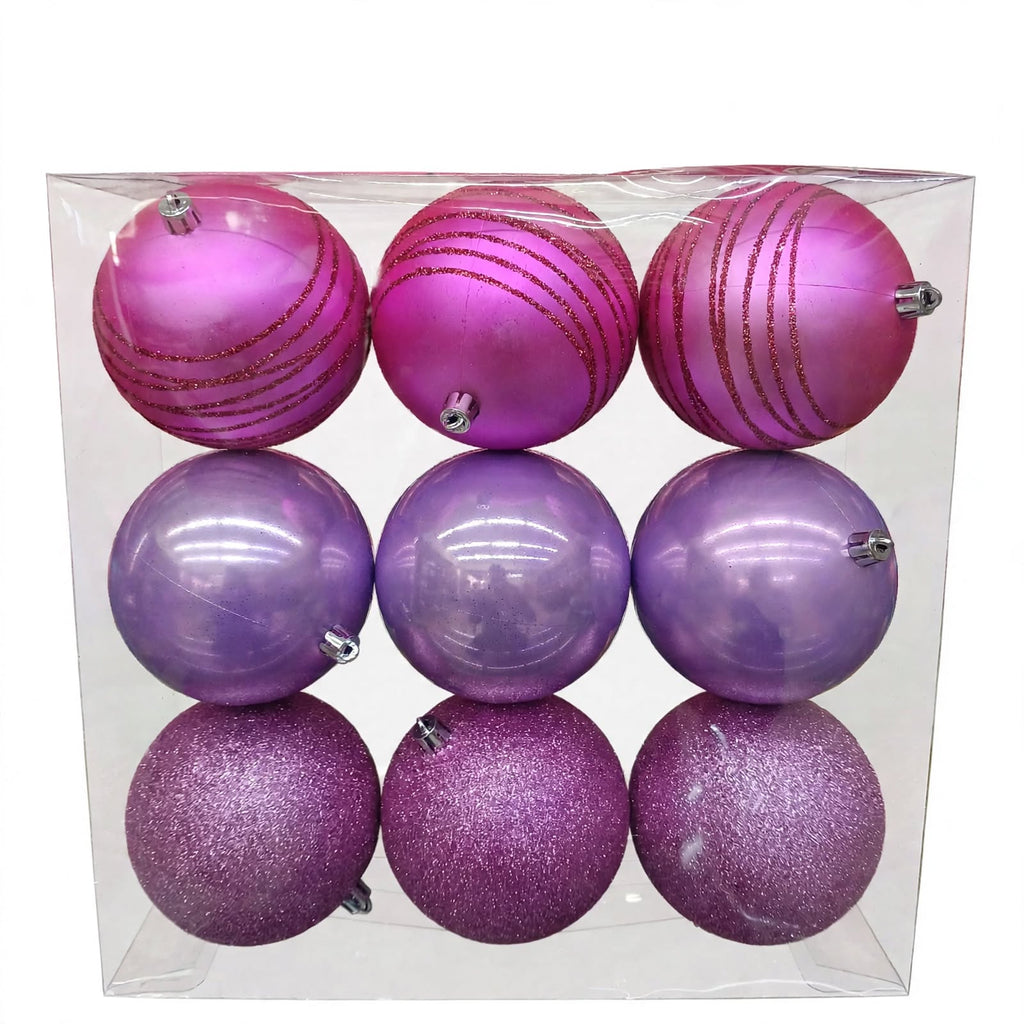 Esfera Navidad #10  9 PZ  (10 CM)  MODELO  N3/1009BTY