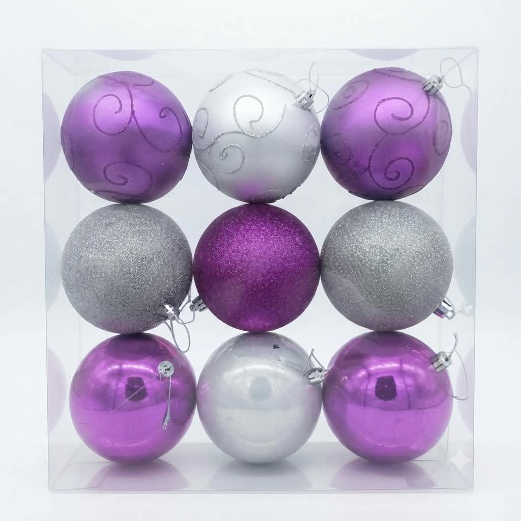 Esfera Navidad #10  9 PZ  (10 CM)  MODELO  N3/1009BTY