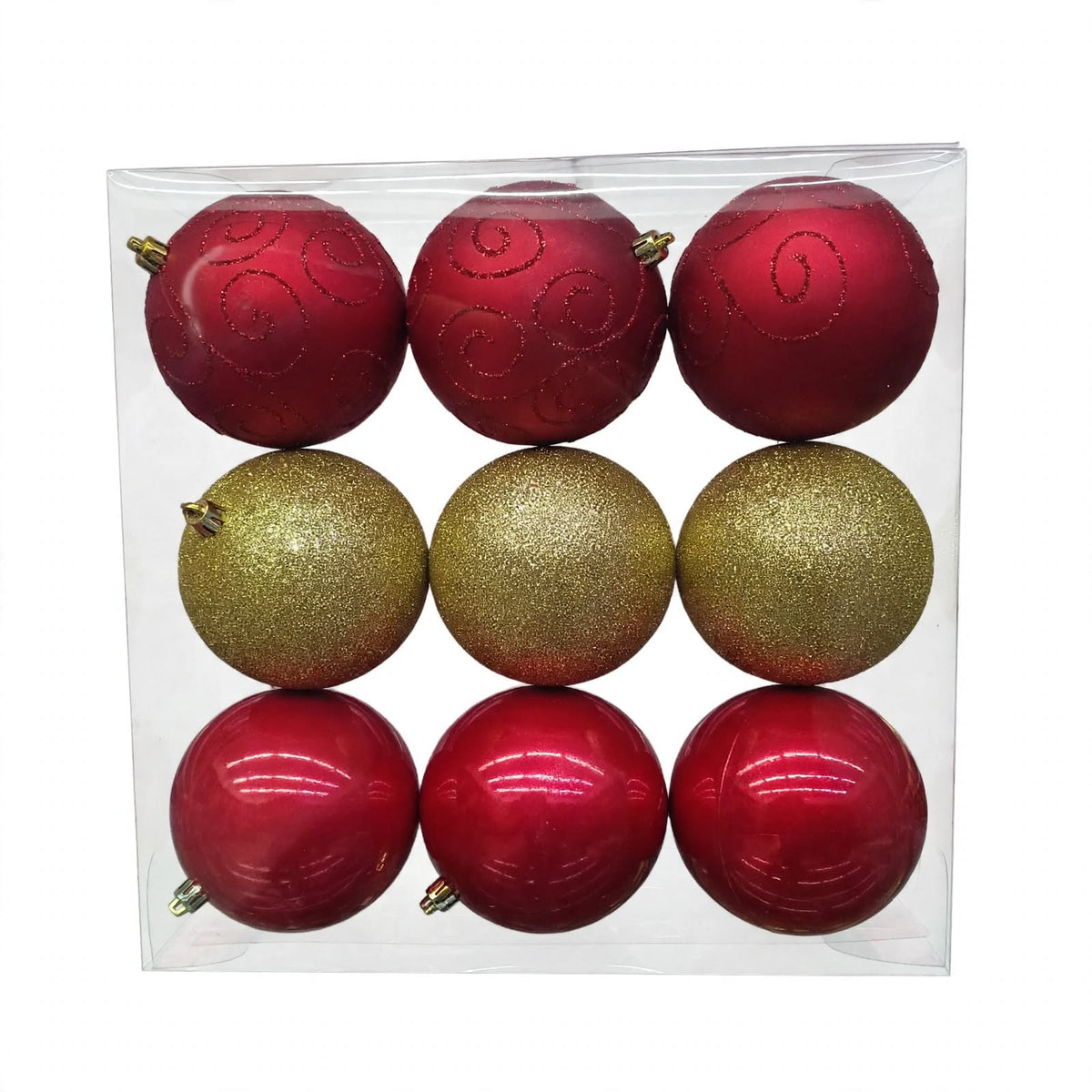 Esfera Navidad #10  9 PZ  (10 CM)  MODELO  N3/1009BTY