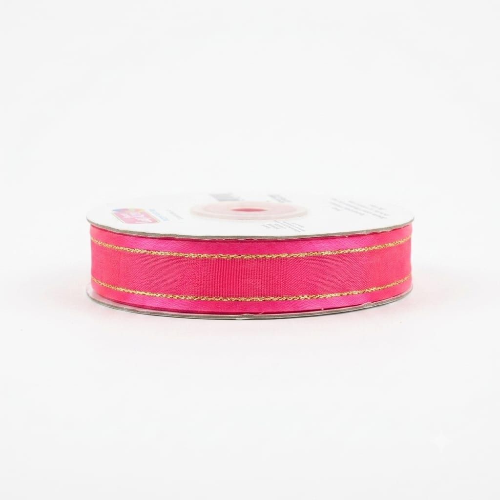 Organza Con Orilla Satinada Y Filo Dorado #3