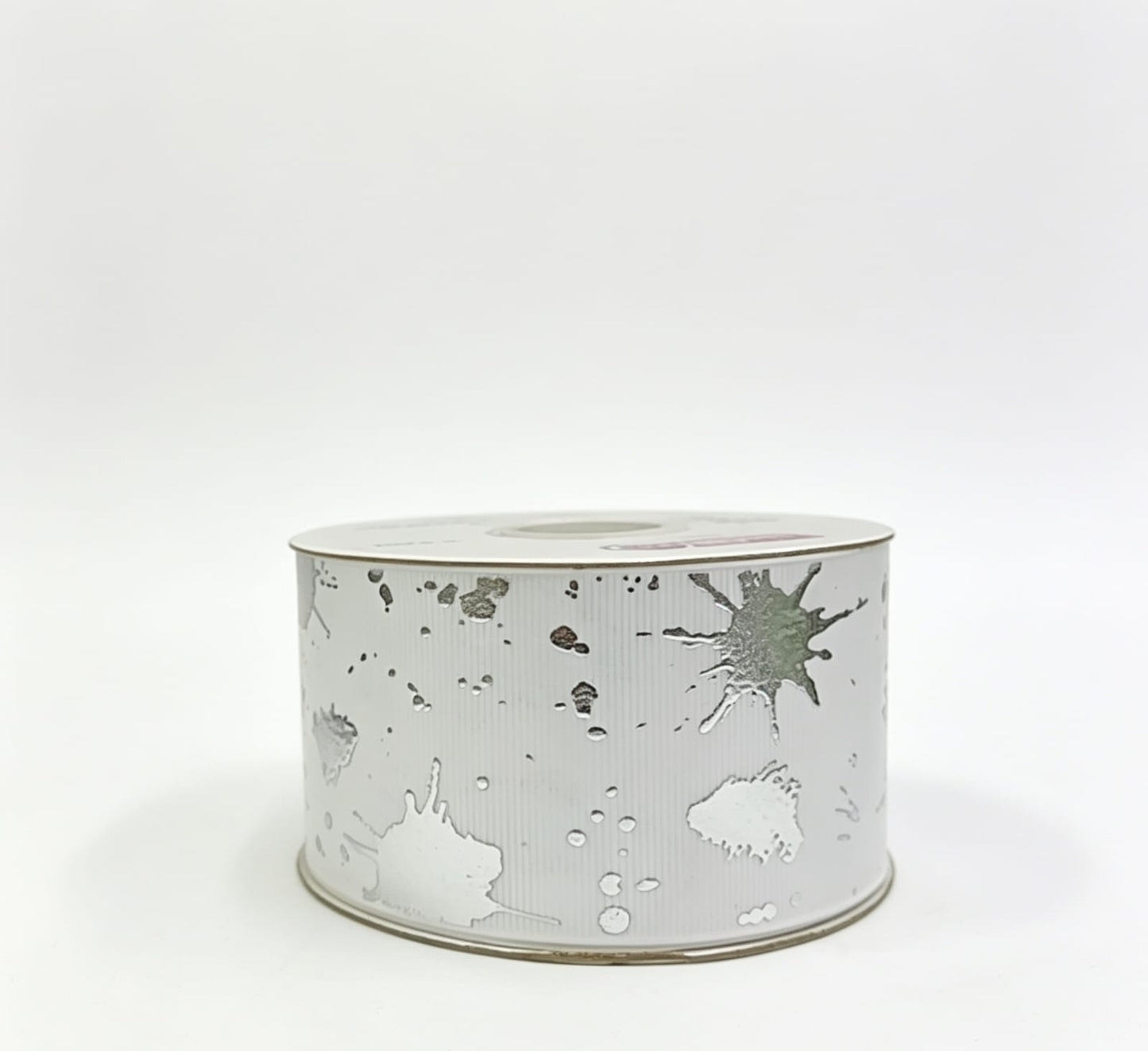 Popotillo Blanco Metalico Plata #12