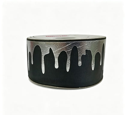 Popotillo Negro Metalico Plata #12