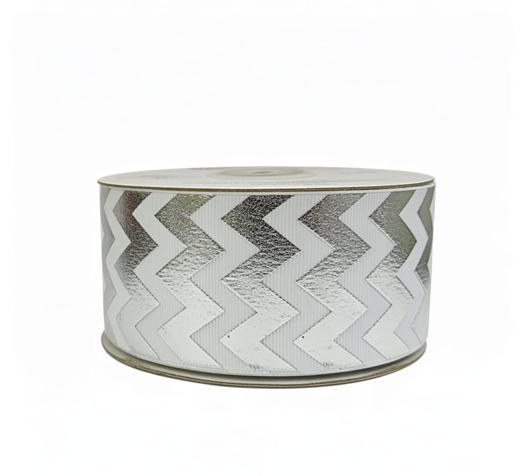 Popotillo Blanco Metalico Plata #12