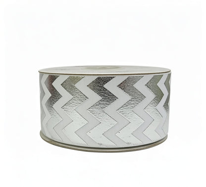 Popotillo Blanco Metalico Plata #12