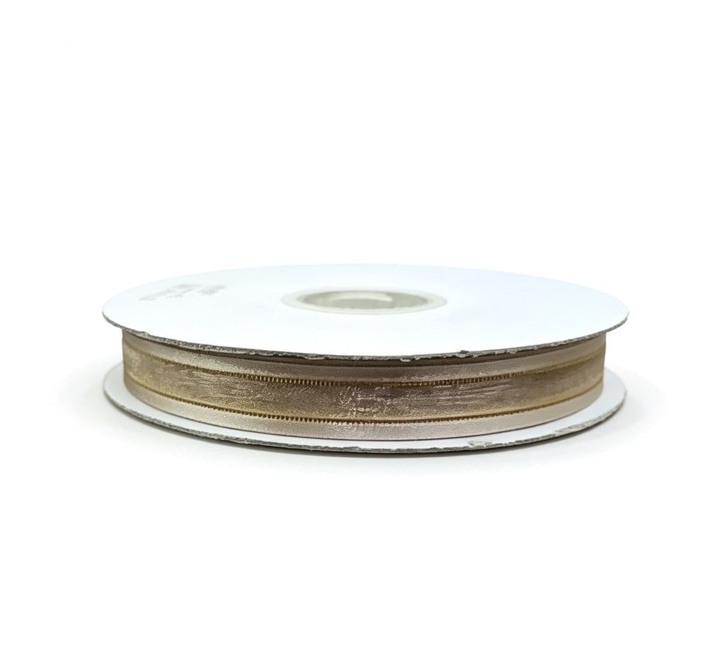 Organza Con Orilla Satinada Y Filo Dorado #2