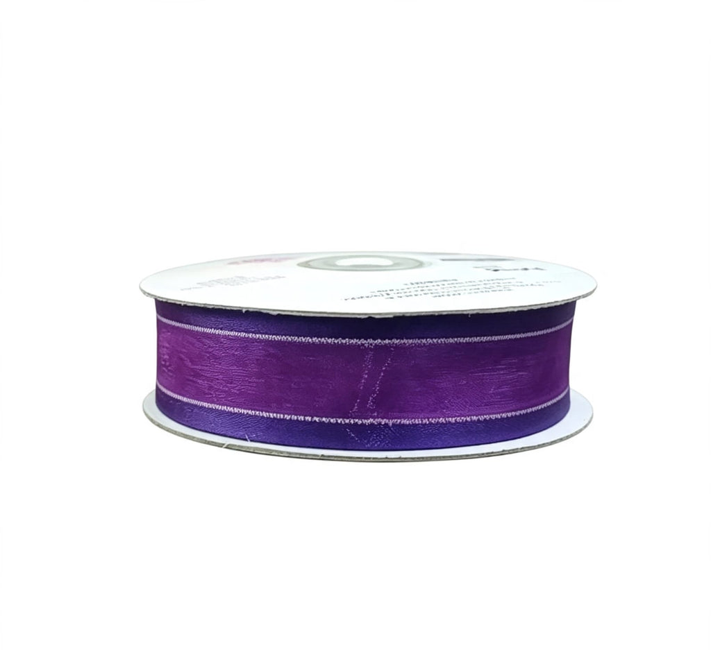 Organza Con Orilla Satinada Y Filo Plata #5