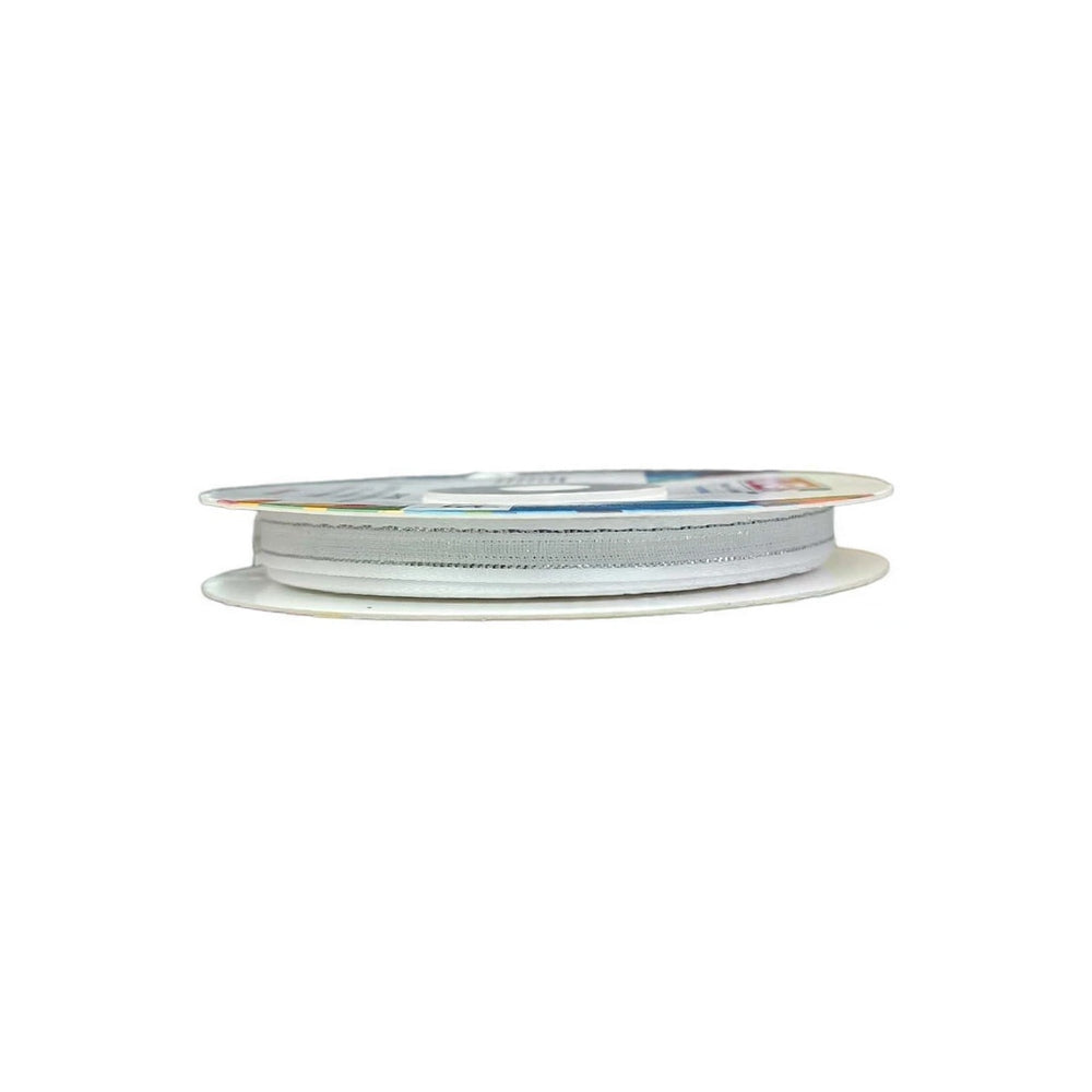 Organza Con Orilla Satinada Y Filo Plata #1