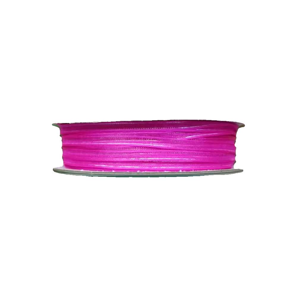 Listón de Organza con Orilla Satinada y Filo Iridiscente #0 (0.30 cm)
