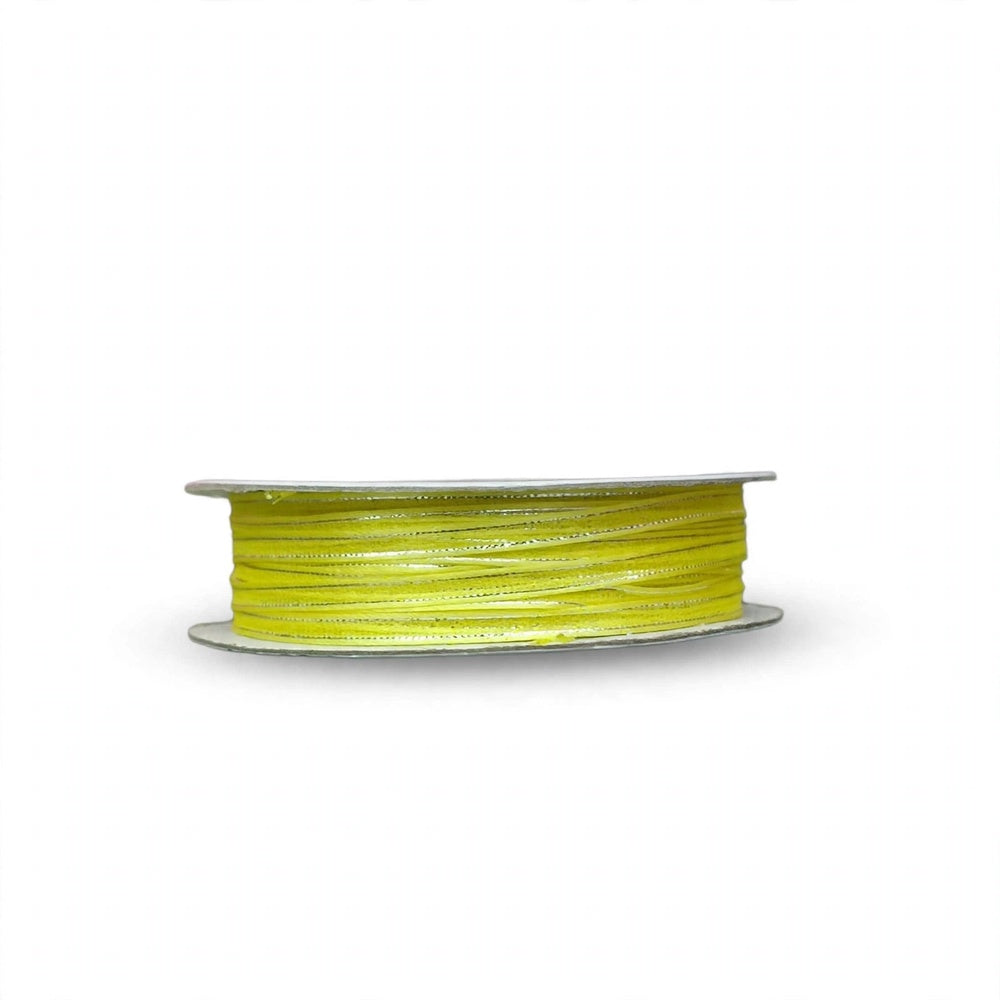 Listón de Organza con Orilla Satinada y Filo Plata #0 (0.30 cm)