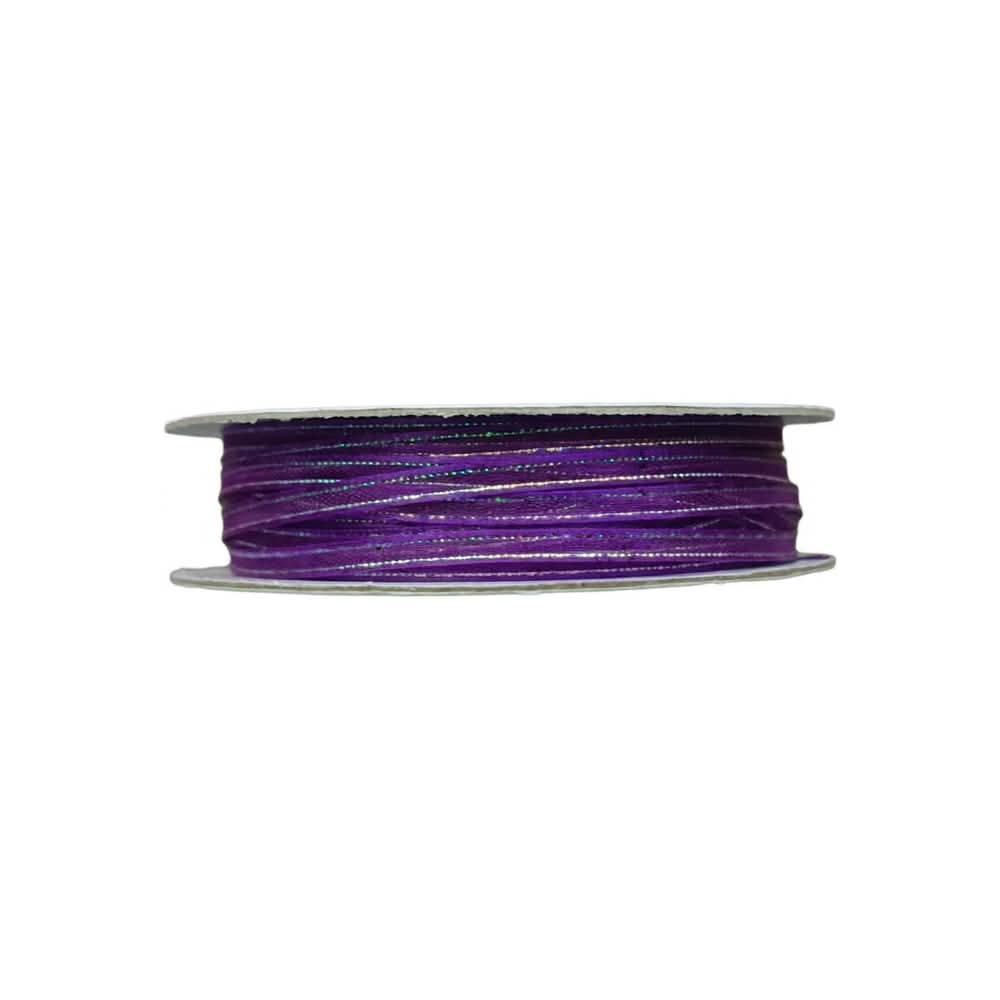 Listón de Organza con Orilla Satinada y Filo Iridiscente #0 (0.30 cm)
