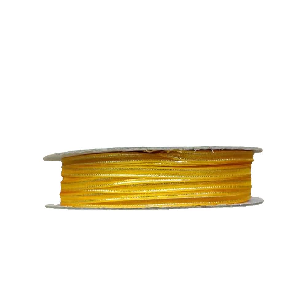Listón de Organza con Orilla Satinada y Filo Plata #0 (0.30 cm)