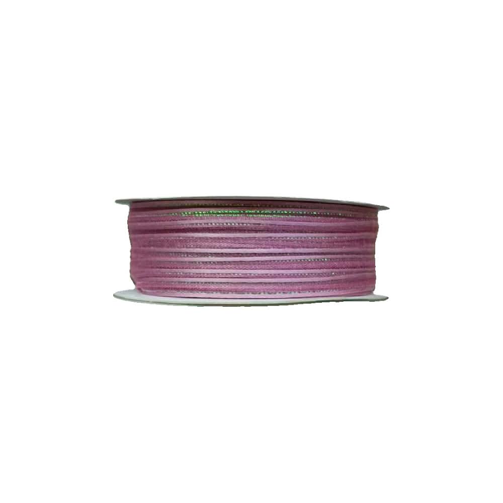 Listón de Organza con Orilla Satinada y Filo Iridiscente #0 (0.30 cm)