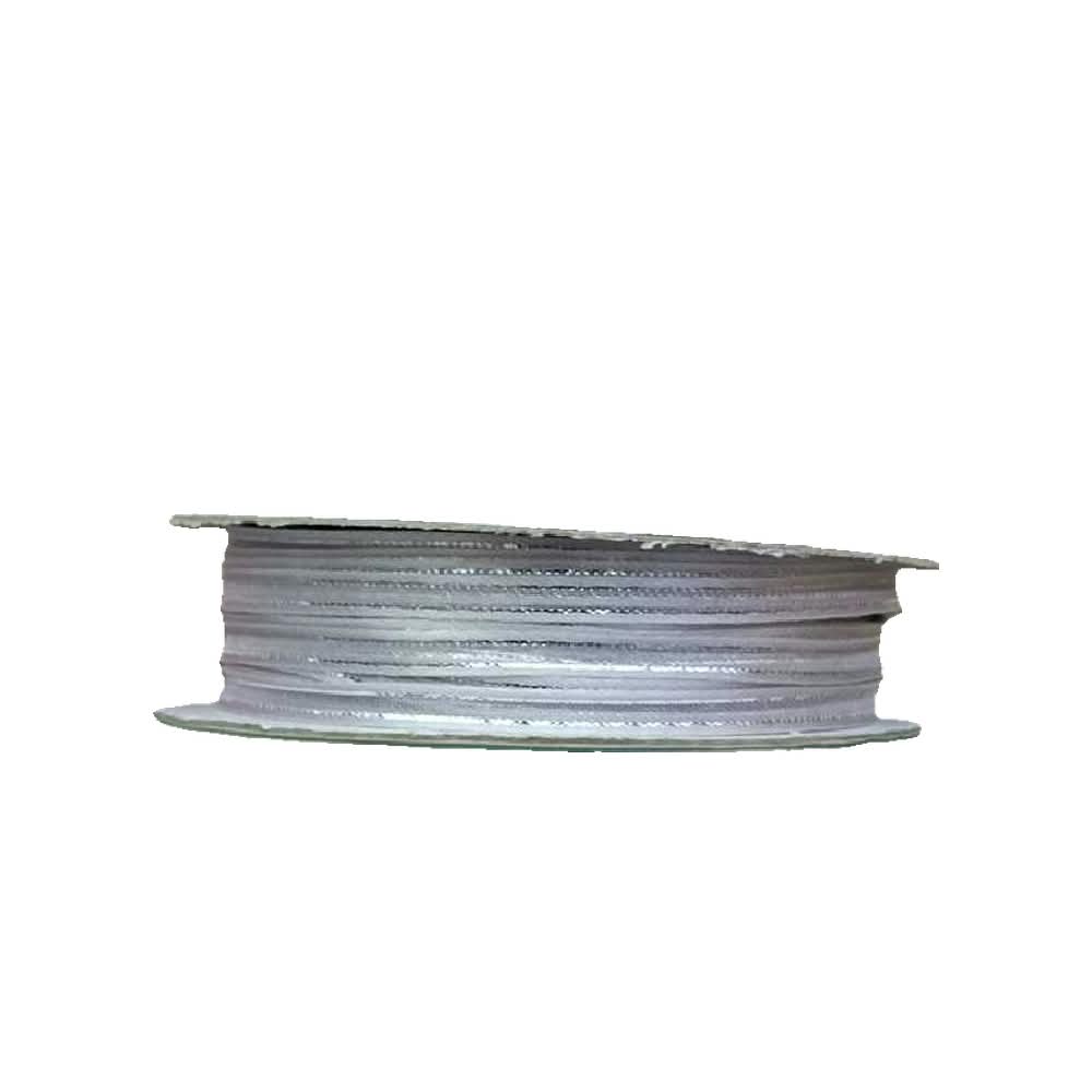 Listón de Organza con Orilla Satinada y Filo Plata #0 (0.30 cm)